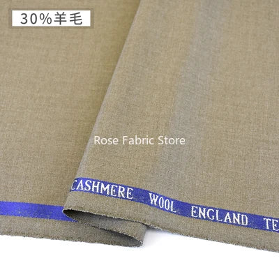 1 Meter 30% Woolen Twill Suit Fabrics Worsted Spring Summer High End Fabric Sewing Blazer Suit Handcrafts Anti Wrinkle Serge