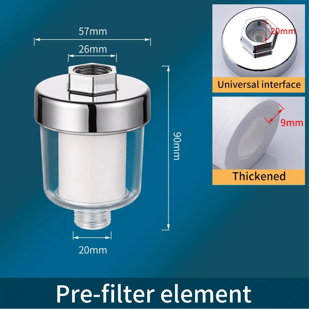 Detachable Pre-filter Household Bath Water Purifier Washing Machine Rain Shower Front Filter Water Heater Filter To Remove Scale