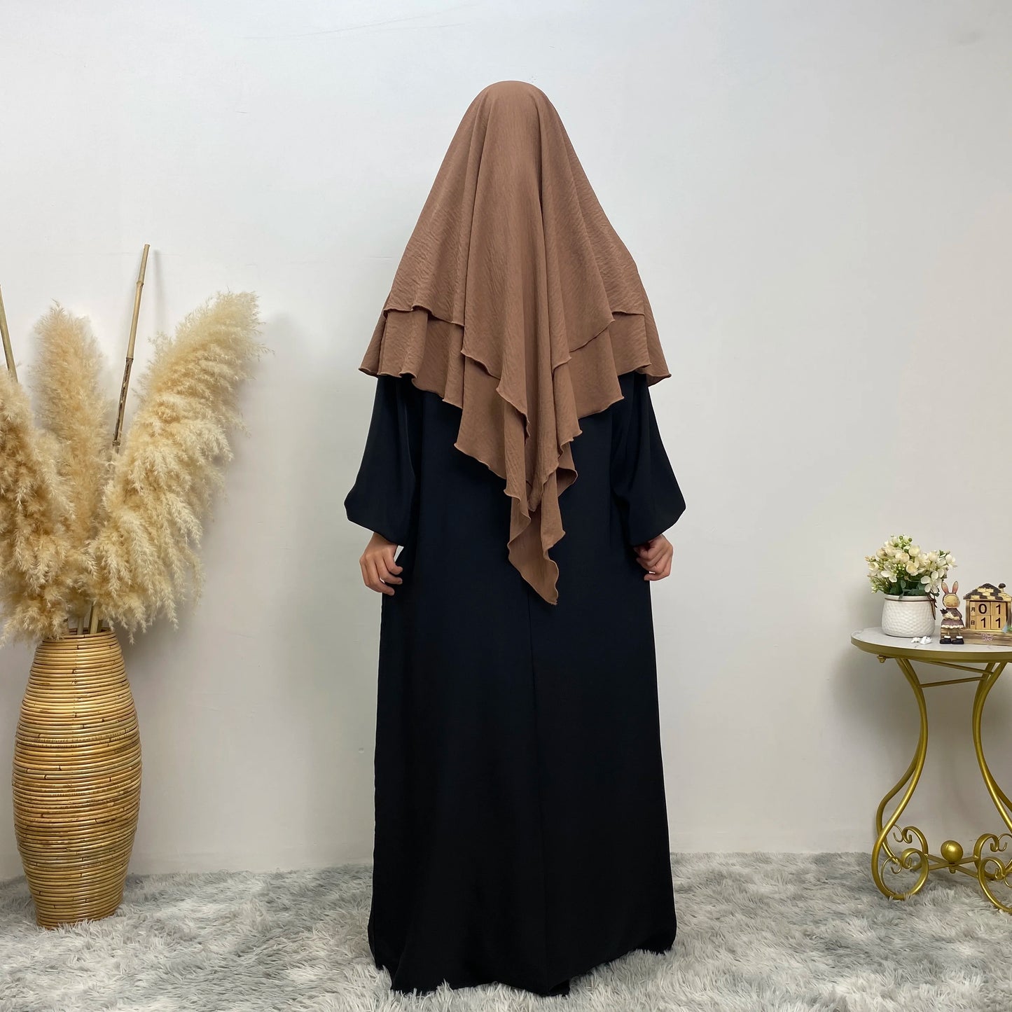 Islamic Clothing Women Muslim Plain Long Khimar Hijab Scarf Headcover Eid Prayer Garment Headdress Dubai Saudi Turkey Indonesia