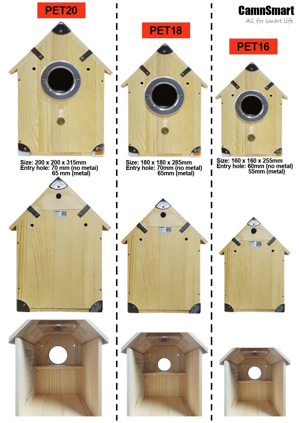 4MP Tuya Bird Houses WIFI Camera For Pet Birds Activity Remote View Watching Wild Natural Wooden Care Nest Box Day Night Vision