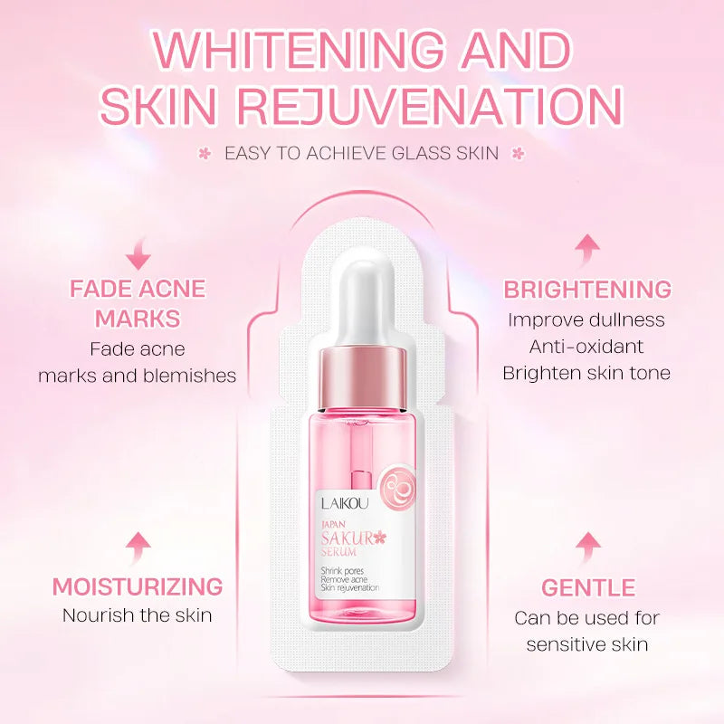20pcs LAIKOU Sakura Face Serum skincare Moisturizing Brightening Anti Wrinkle Anti-Aging Facial Essence Skin Care Products