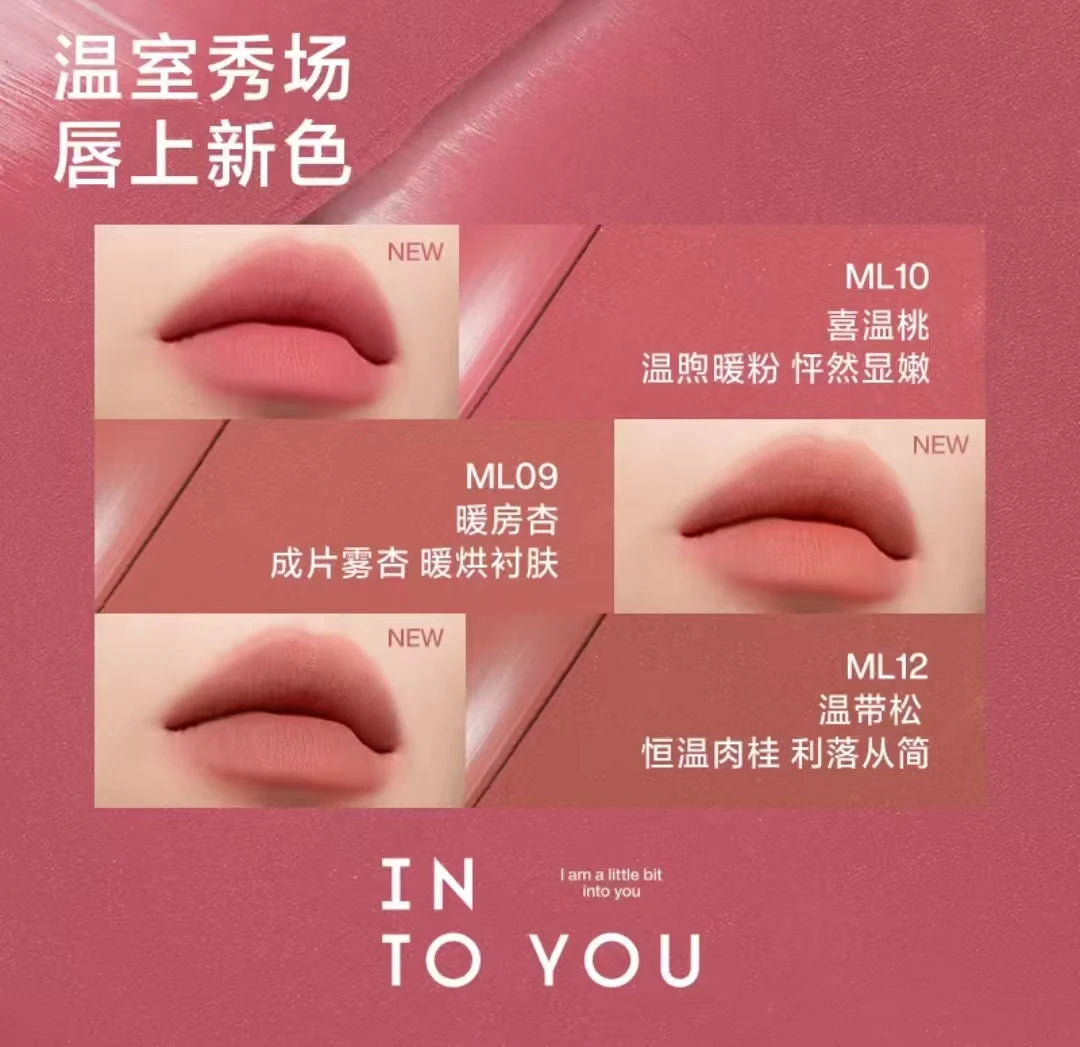 INTO YOU Matte Velvet Lipstick Easy To Wear Silky Smooth Long Lasting Whitening Lips Beauty Makeup