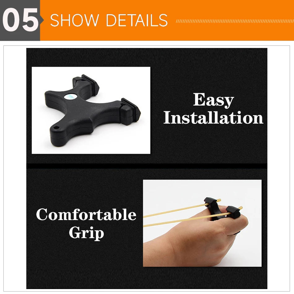 Slingshot for Kids Adult Powerful Catapult Outdoor Powerful Hunting Flat Leather Card Ball Rubber Band Archer Pocket placement