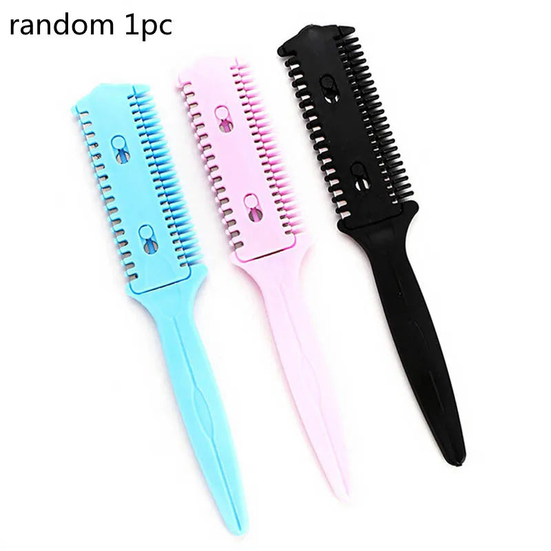 Trimmer Styling Tool 1Pc Safety Hairdressing Thinning Trimmer Colorful Hair Razor Comb Scisso Men Women Hair
