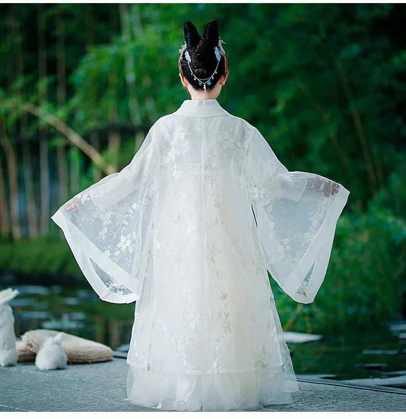 Hanfu Dress Traditional Chinese Cloth Outfit Ancient Folk Dance Stage Costumes Oriental Children Girls Fairy Princess Cosplay