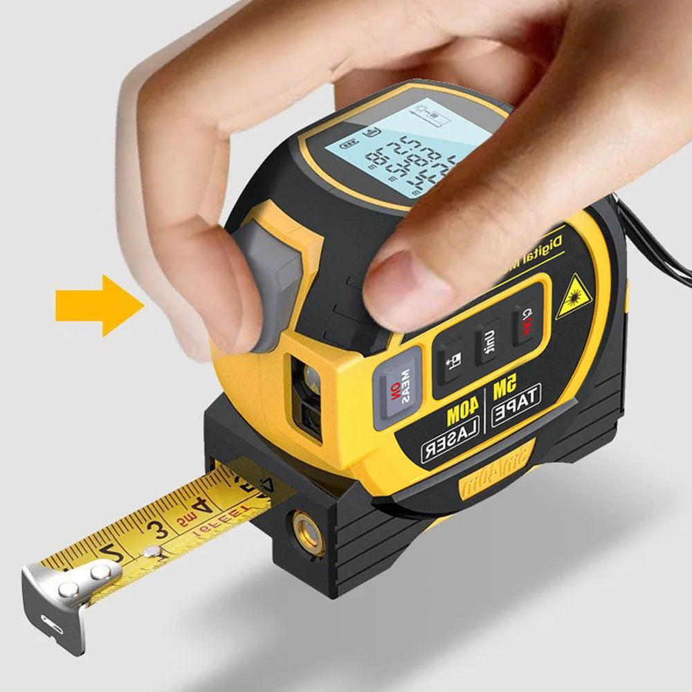 3 In 1  Laser Tape Measure Laser Distance Measuring Rangefinder Infrared High-precision Digital Electronic Ruler Measuring Level