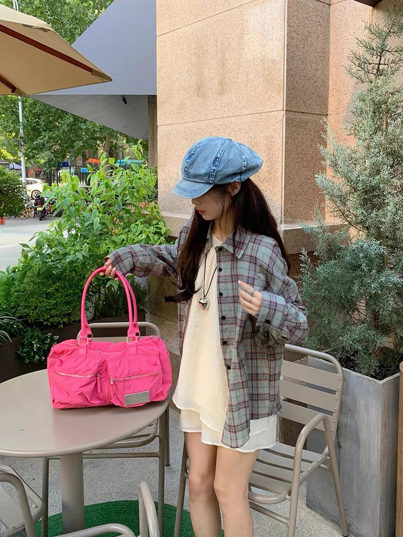 Ladies Large Capaci Nylon Handbag 2026 New Sle ort Trip Travel Bag Single oulder Fitn Tote Bag Briti Sle Casual