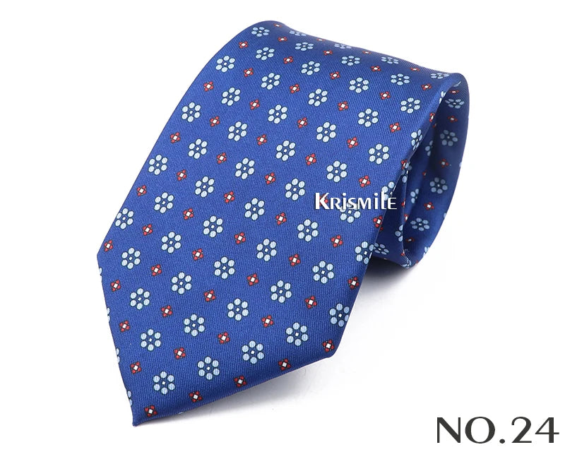 New Design Bohemian Style Necktie For Men Silk Touch Soft Blue Red Yellow Necktie Fit Wedding Party Business Office Accessory