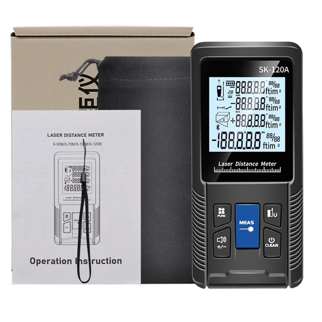 1PC Portable Handheld Lasers Measure Tape Tool Digital Display Distance Meter Intelligent Rangefinder 40m 50m 70m 100m 120m