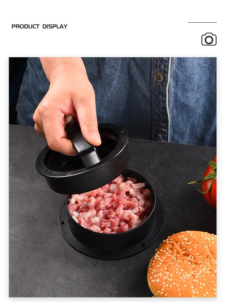 Round Hamburger Presses Burger Press Beef Grill Food-Grade Hamburger Helper Meat Press Cutlets Patty Maker Mold Kitchen Gadgets