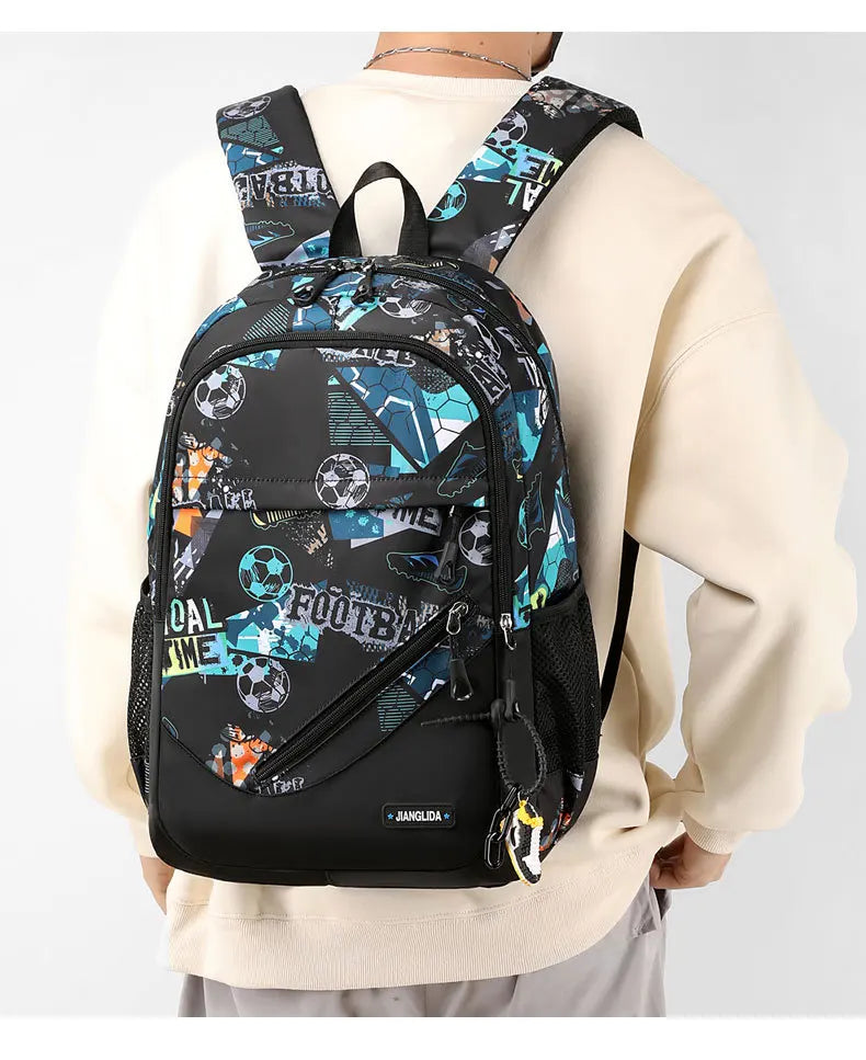 Children School Backpack for Boys Schoolbag for Kids Teenage Elementary Middle Waterproof Lightweight Bookbag Daypack 3-9 Garde