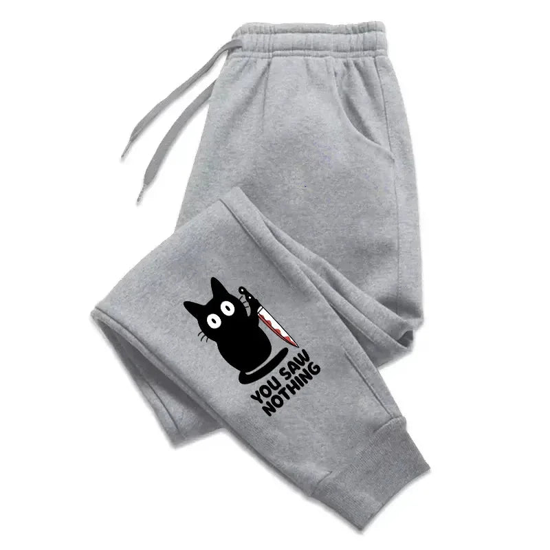 Trousers Versatile Womens Sweatpants Cute Cat Print Pants Gym Sports Casual Tracksuit Trousers Jogging Man Pants Hot Sales 2025
