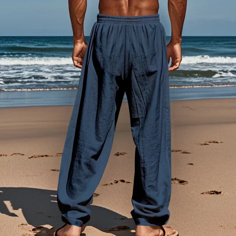 Men's Casual Pants Comfortable and Breathable Daily Wear with Fashionable Men Must Be Large Size Loose Elastic Waist Comfort
