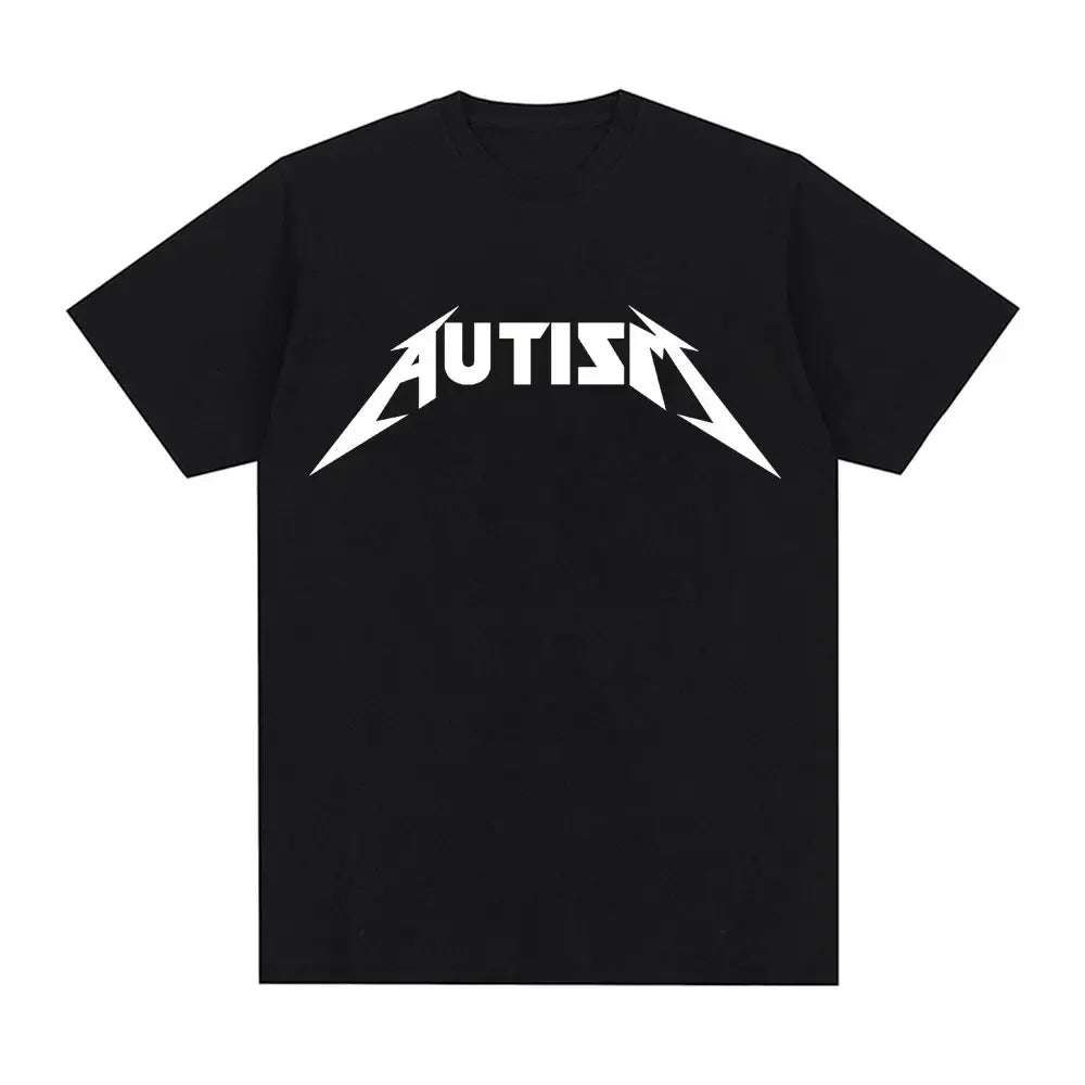 Autism Skeleton Meme T Shirt Humor Funny Skull Men Women Fashion Hip Hop T-shirt Casual Cotton Short Sleeve Oversized T-shirts