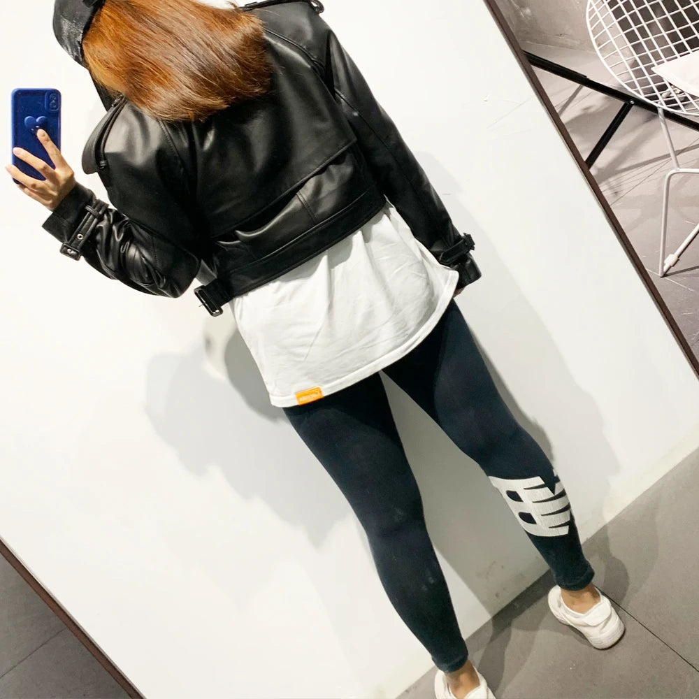 Suede Leather Jackets Women Winter Genuine Sheep Leather Coat Broad Shoulder and Paddad 23012