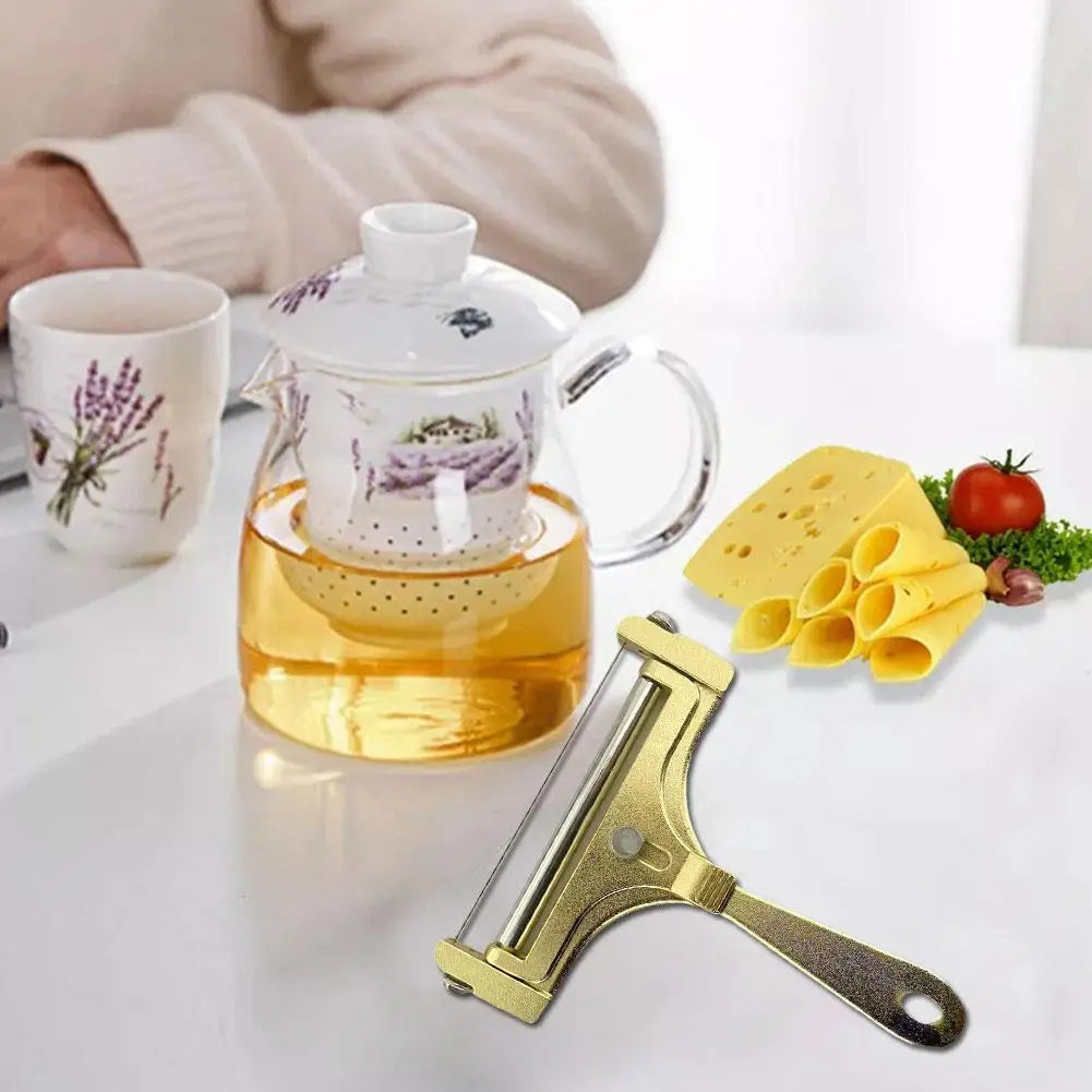 Cheese Slicer With Steel Wire & Roller Adjustable Kitchen Manual Slicer Cheese Butter Grater Thickness Cutter Che W9L5
