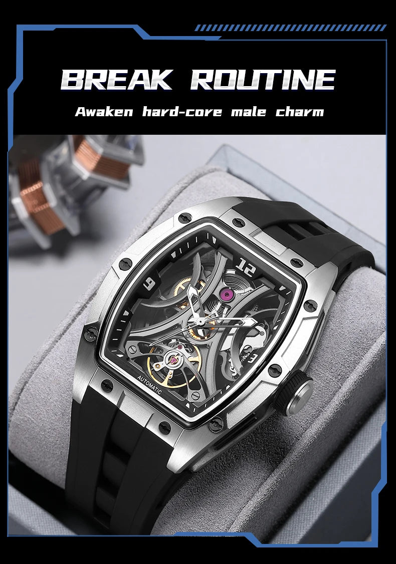 MEGIR Men Mechanical Watch Top Brand Luxury Automatic Watch Business Waterproof Luminous Watch for Men