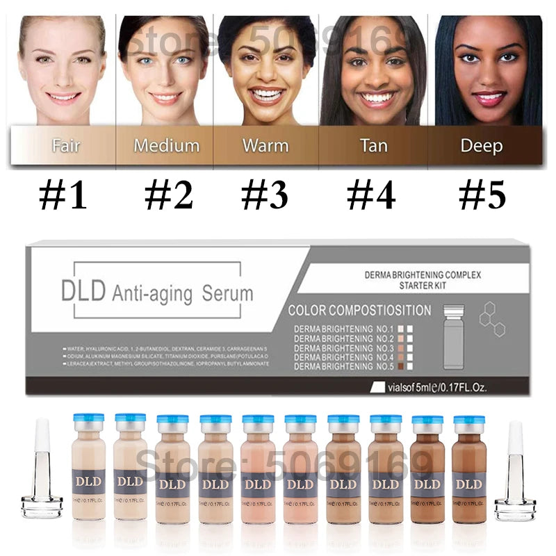 Korea 5ml Face BB Cream Glow Ampoule Starter Kit Peptide Lightweight Foundation Brightening Moisturize Sun Protection Skin Care