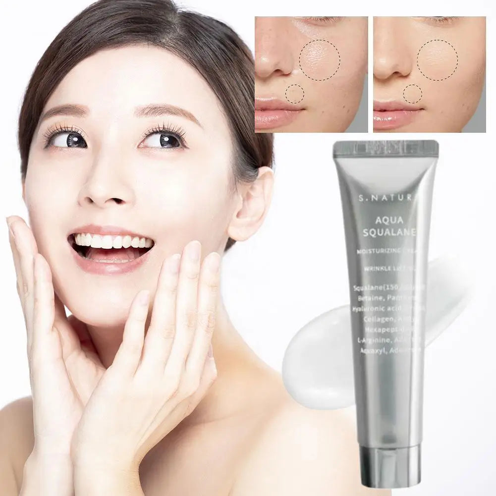 1PCS Squalane Facial Cream 80g Nourishing Formula Enhances Skin Protection Refreshing Non Sticky Long Lasting Hydration Skincare