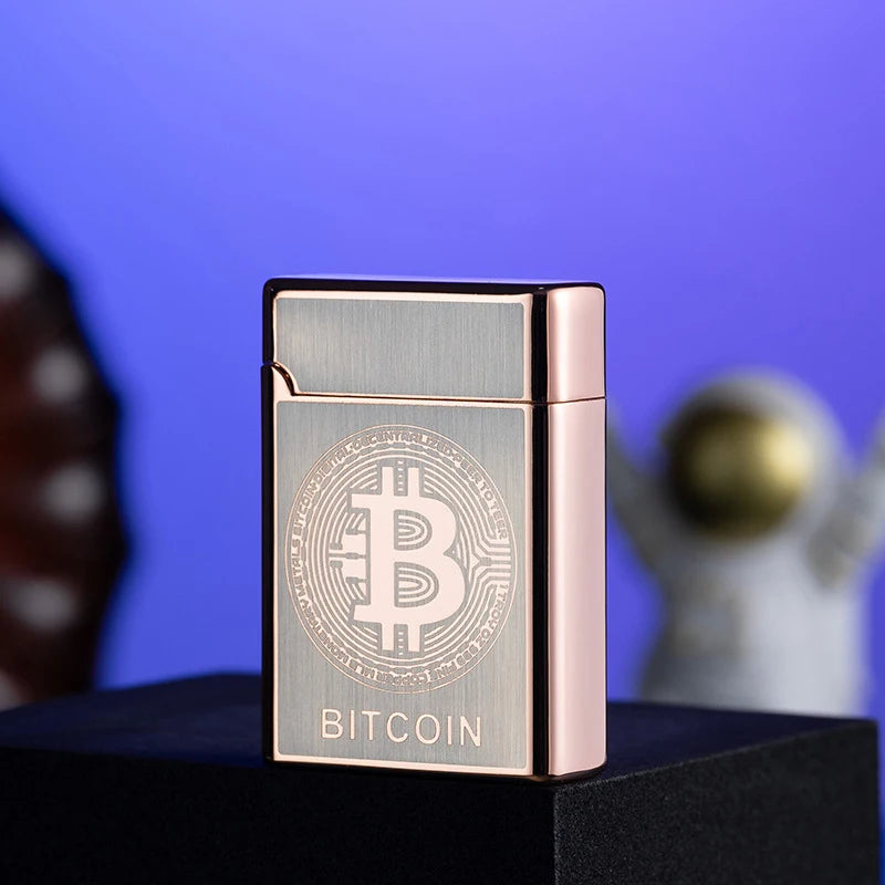 Portable Metal Induction Ignition Cigarette Lighter Men's Boutique Gift Butane Gas Lighter Windproof Lighter Unusual Lighters