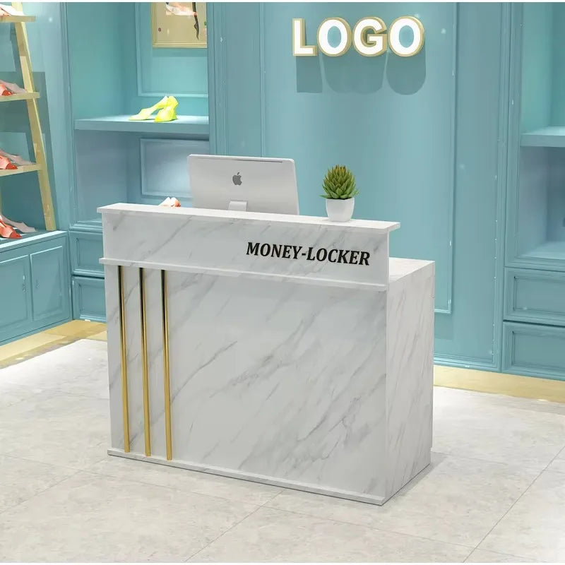 Modern Salon Bar Counter Simple Beauty Small Clinic Hair Salon Reception Desk Escritorio De Recepcion Commercial Furniture