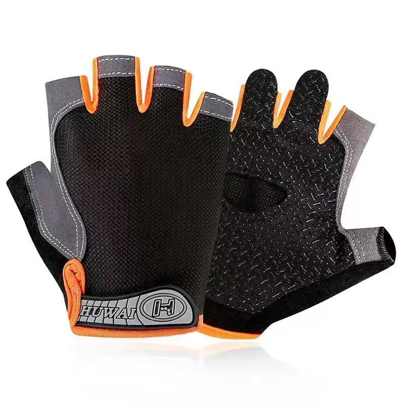 Fingerless Gym Gloves for Men Women Breathable Anti Slip Fitness Training Gloves for Bodybuilding Cycling Sports