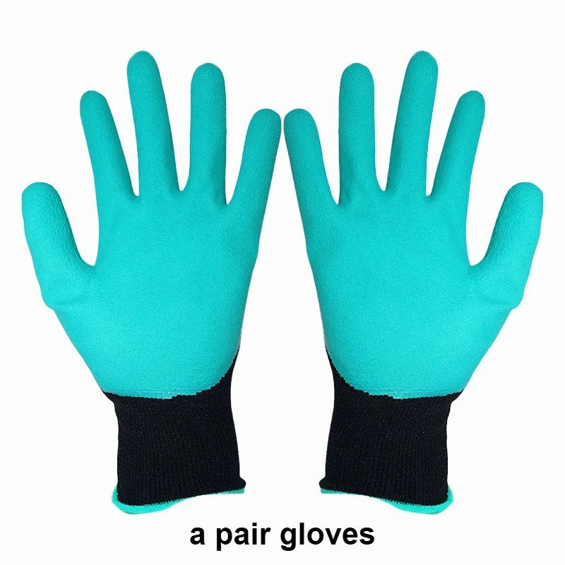 With Claws Gardening Gloves Stab Resistant Waterproof Wear-resistant Grass Pulling Soil Digging Security Protection Garden Glove