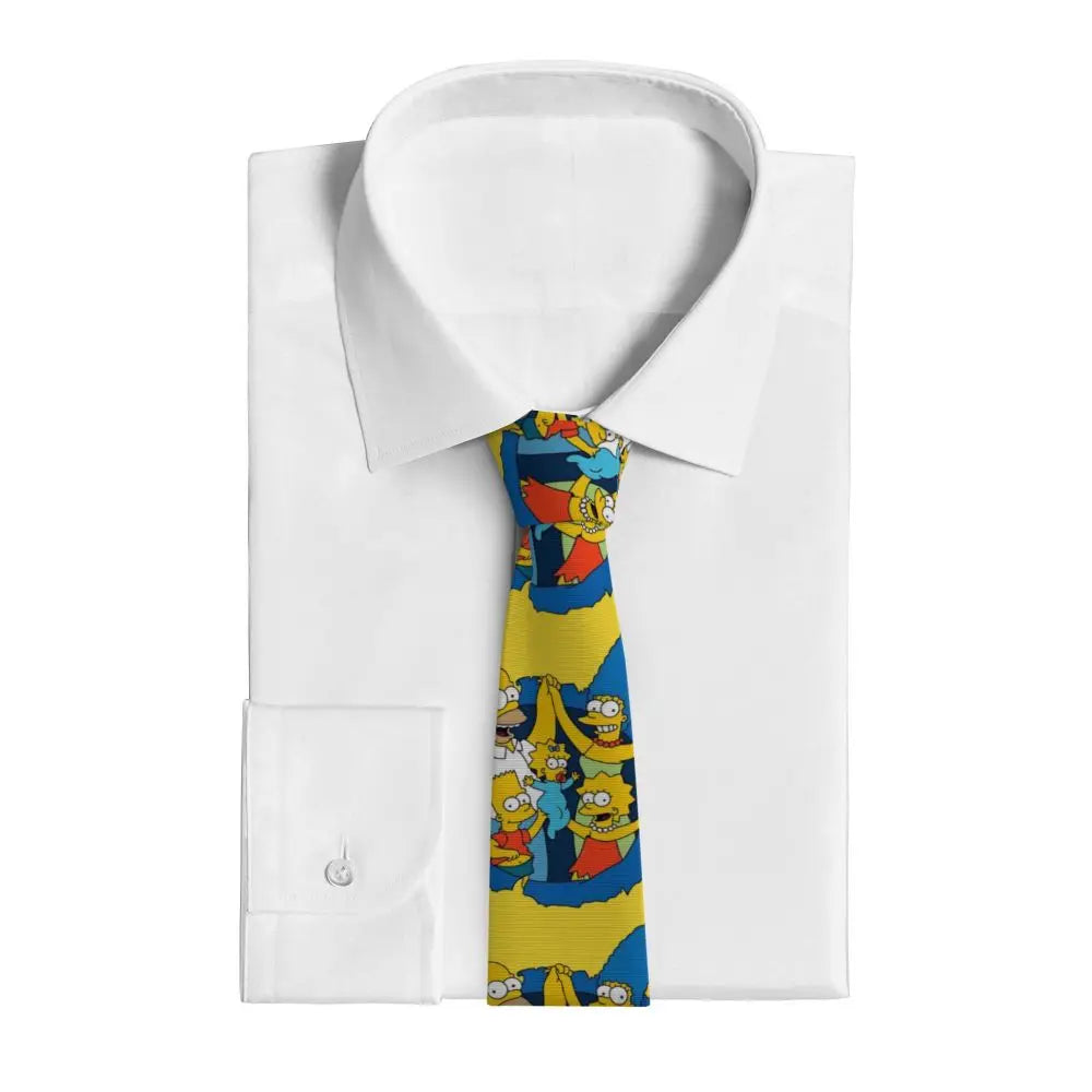 Personalized The S-Simpsones Homer Neck Ties Men Formal Silk Wedding Neckties