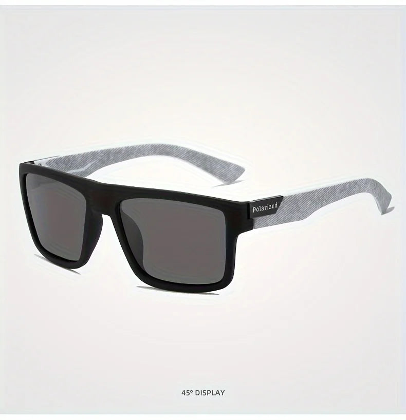2025 Polarized Sports Glasses for Men, TAC Lens, PC Frame, Classic Square Design, Full Coverage, Fishing, Climbing, Outdoor