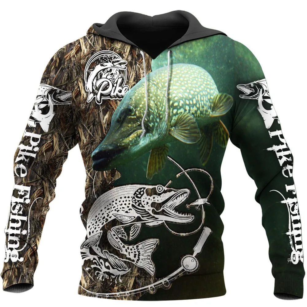 2023 Fashion Men Hoodie Cool Carp Fishing 3D Printed Harajuku Sweatshirt Unisex Casual Pullover hoodies sudadera hombre