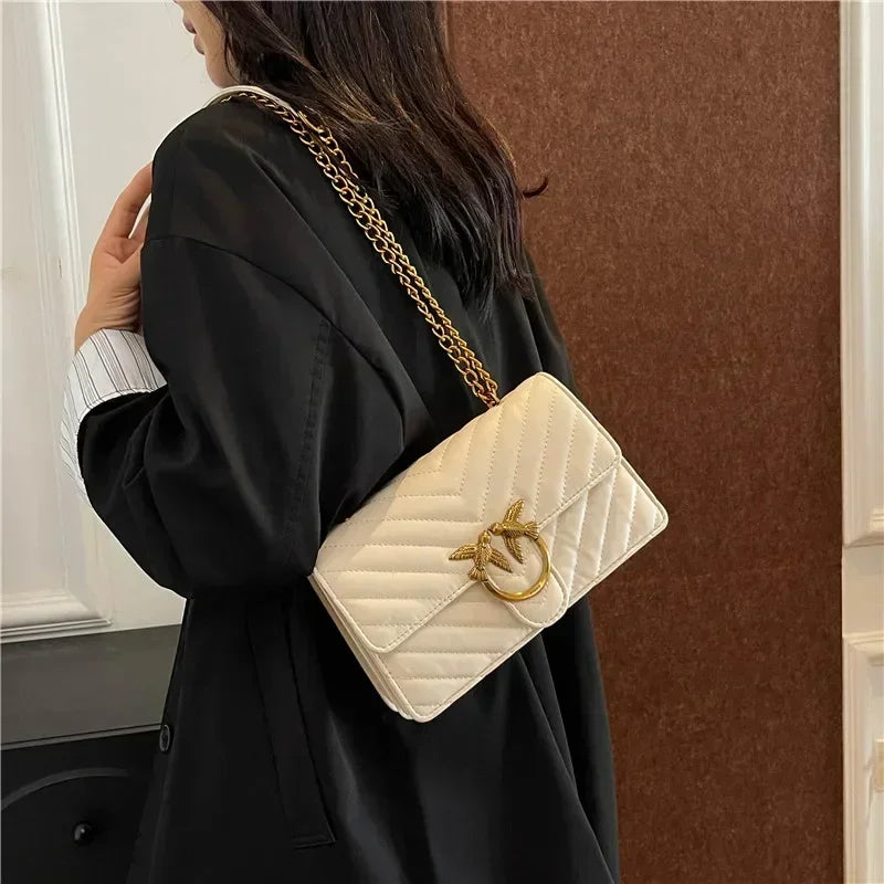 Ladies' elegant crossbody bag with shoulder strap design, made of high-quality leather material, classic and popular