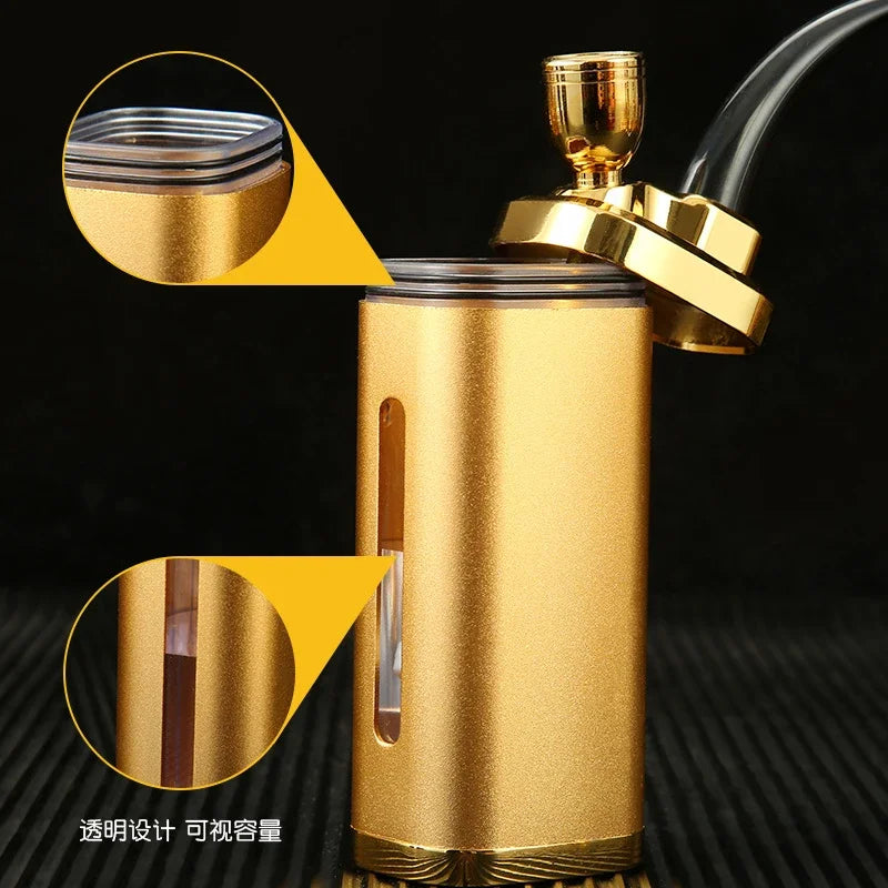 Mini Metal Shisha Hookah Portable Hookah Shisha Healthy Tobacco Filter Handheld Smoking Pipes Microfilter Smoking Accessories