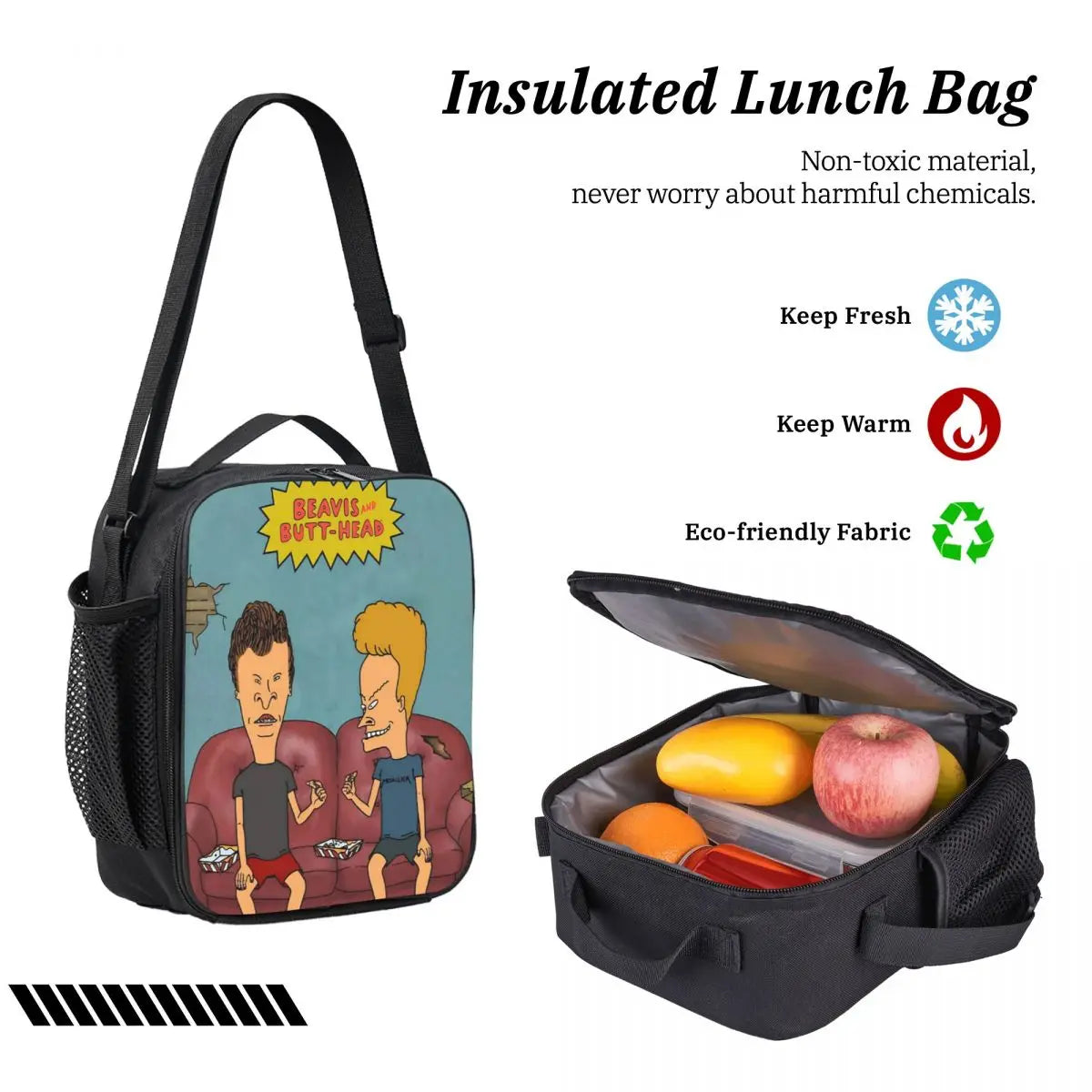 3Pcs Beavis And Butthead School bags Set for Children Pencil Boxes Backpack Sets with Lunch Box For School Students Daypack