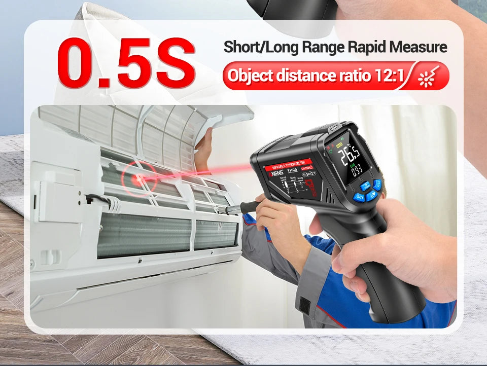 Digital Infrared Thermometer ANENG TH05  Non-Contact  -20~650℃ IR Laser Termometro Pyrometer Gun  Laser Temperature Meter Tools