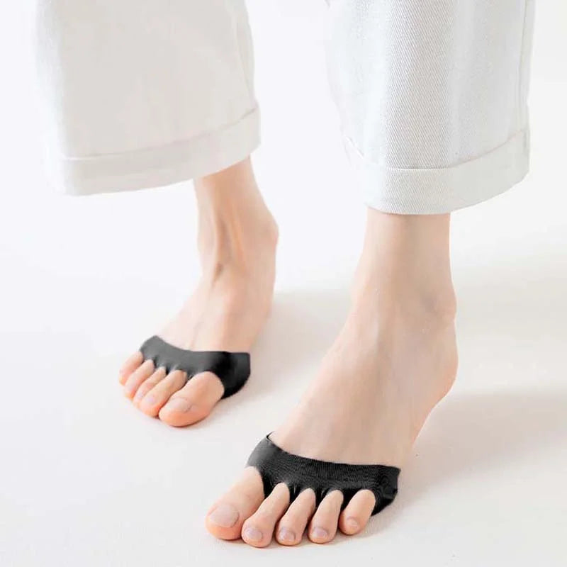 Forefoot Pads for Women High Heel Anti-slip Metatarsal Half Insoles Five Toe Breathable Pain Relief Inserts Feet Care Cushions