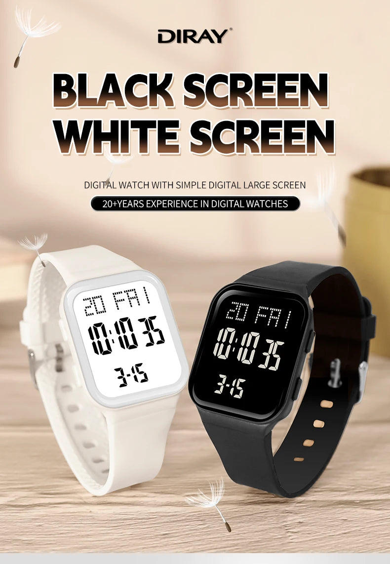 Watch For Men Sports High School Students Trendy Couple Watch Waterproof Alarm Clock Multi Functional Women's Electronic Watches