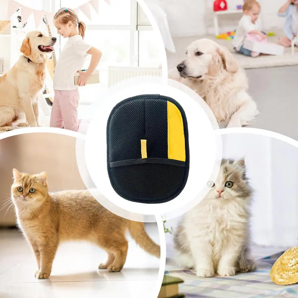 Pet Cleaning Gloves Double-Sided Puppy Dematting Gloves Hands On Gloves Multifunctional Pet Hair Remover Gloves For Pet Hair