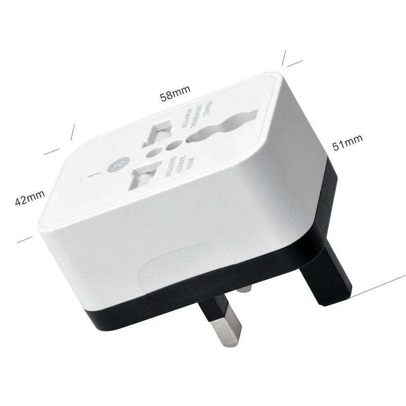 Universal EU US UK 2 USB Travel Plug Power Charger Converter Socket America Britain European Multi-function Plug Adaptor 5V 1A
