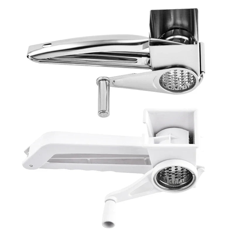 Handheld Rotary Cheese Grater Cheese Hand Grater Kitchen Craft Stainless Steel Cheese Vegetable Grater Shredder With Handle