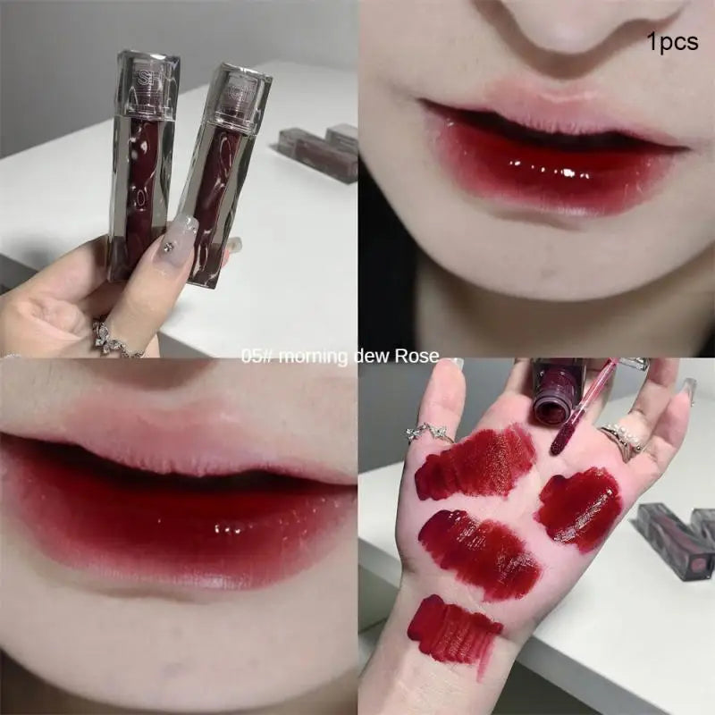 Moisturizing Mirror Lip Glaze Waterproof Sweatproof Long Lasting Lip Gloss Non-stick Cup Easy To Apply Liquid Lipstick Cosmetics
