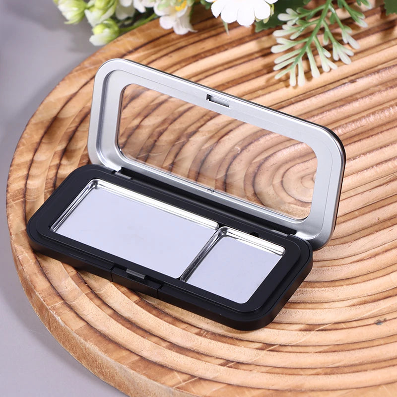 Refillable Magnetic Eyeshadow Palette Empty Black Clear Makeup Storage Case DIY Cosmetic Container for Lipstick Foundation Blush