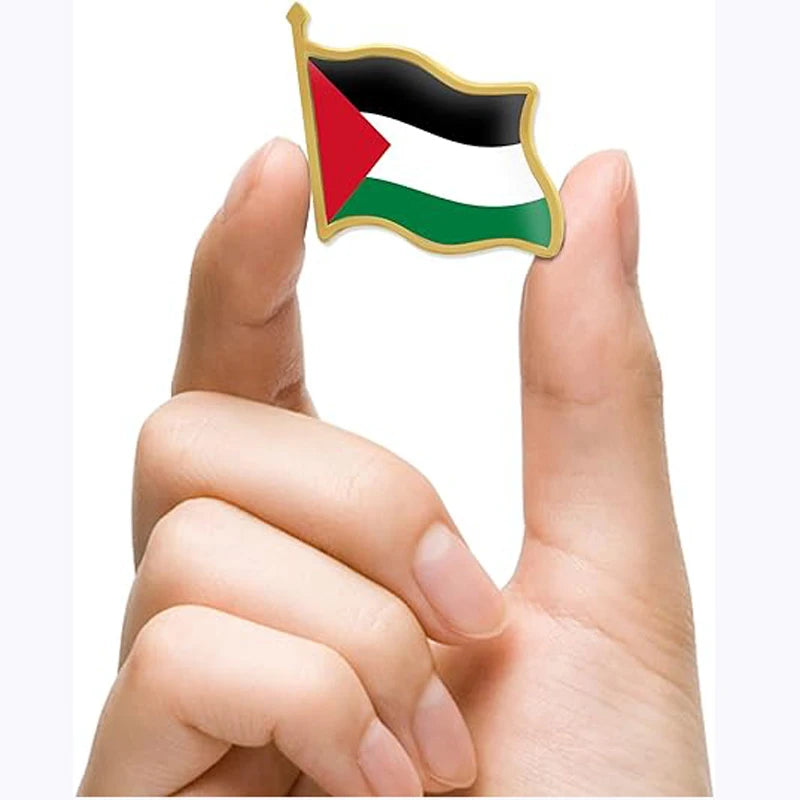 1 or 5 Pcs Palestine Flag Lapel Pins Bulk - Metal Palestinian National Lapel Pin - Metal Souvenir for Hat Clothes Backpack