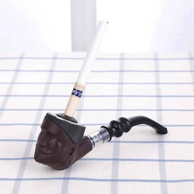 Unique Gift for Smokers - 2025 Wooden Pipe with Detailed Old Man Head