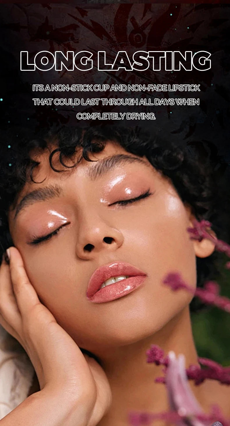 Diamond Pearlescent Vampire Lip Gloss Long Lasting Moisturizing Waterproof Non Fade Halloween Makeup Shimmer Lipstick