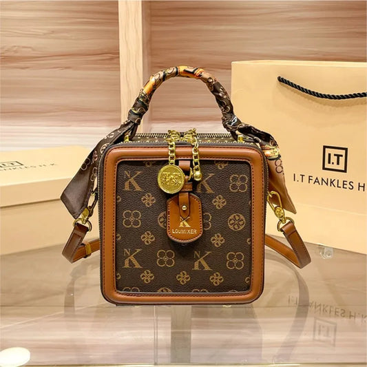 Ladies' handbag, light luxury square bag, 2026 autumn and winter new style, high-end and high designer single shoulder crossbody