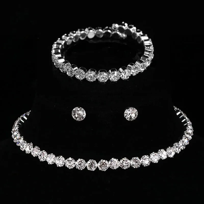 4 Pieces of Women's Fashionable and Minimalist Necklaces with Earrings, Bracelets, Jewelry Sets, Banquet and Party Accessories