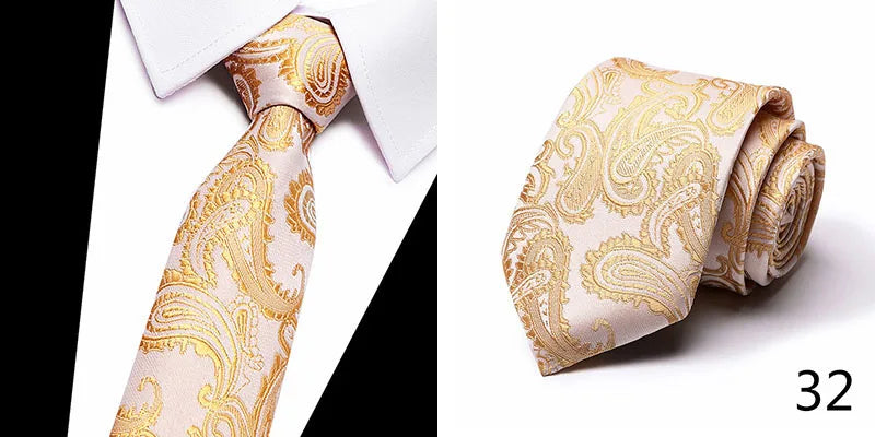 Hot Sale Necktie Man 7.5 cm Silk Tie Solid Color Gravatas Suit Accessories Fit Wedding Holiday Party