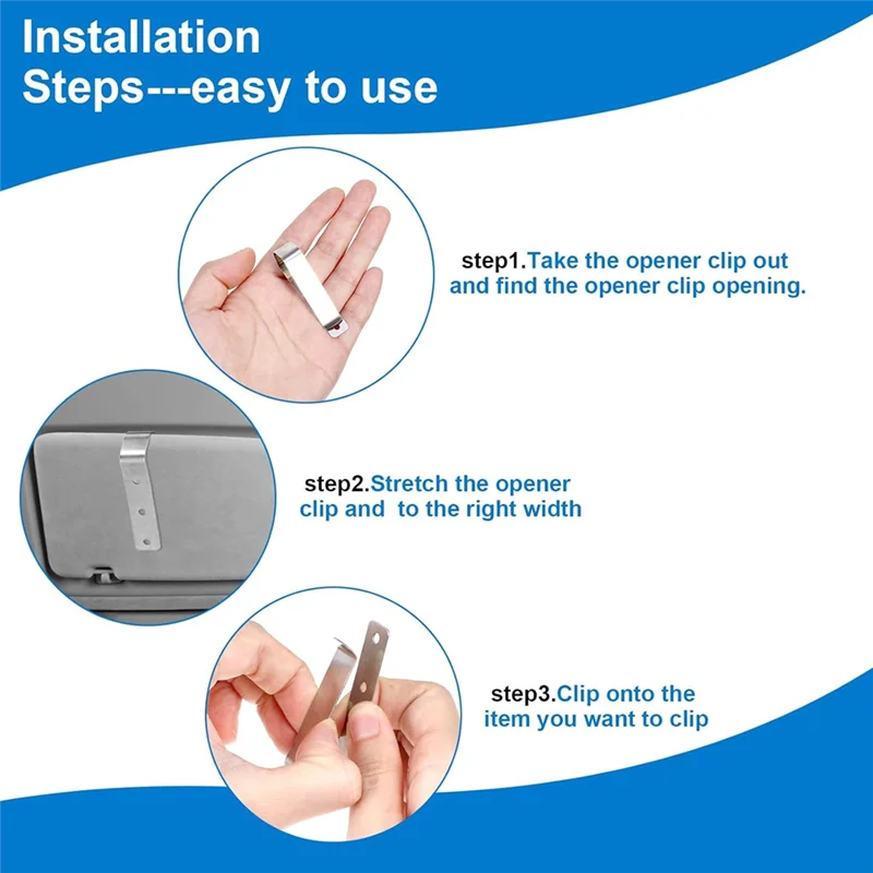 BHBD-6Pcs Garage Door Opener Clips,Garage Door Remote Opener Replacement Garage Door Remote Opener Suitable For 29B137