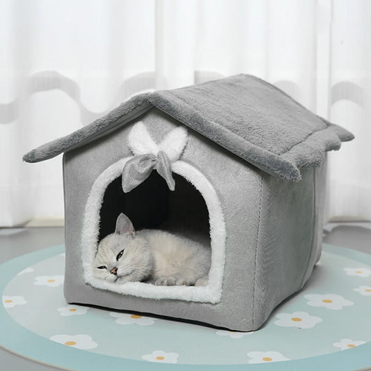 1PC House-Type All-Weather Small-Sized Cat And Dog Winter Warmers - Cat Bed And Dog House For Pets - Warmers