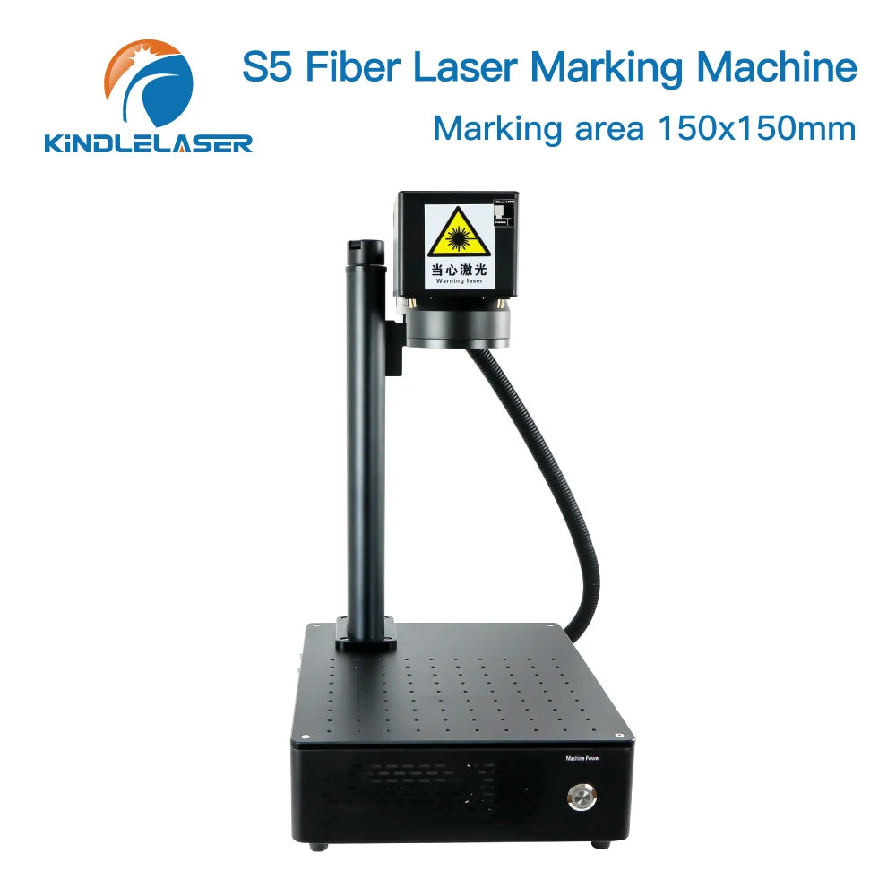 Kindlelaser S5 Industrial Fiber Laser Marking Machine 20/30/50W Portable Engraver for Metal Jewelry Leather High Precision